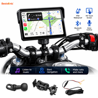 Bestsonic Pantalla Inalámbrica de 7 Pulgadas para Motocicleta con Android Auto, 1000nits, Navegación Inteligente Segura, CarPlay, GPS con Liberación Rápida
