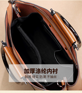 Bolso de Hombro de Cuero Genuino de Lujo para Mujer, Bolso de Mano para Oficina, para Teléfono, Paraguas, Llaves y Cosméticos - Product Image 5