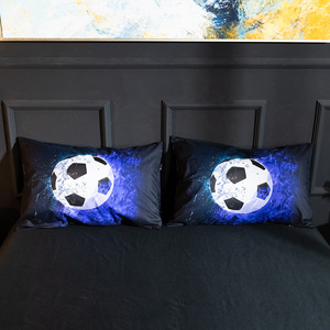 100% Polyester Microfiber Wholesale 3D <strong>Football</strong> Print <strong>Bedding</strong> Set 80GSM- 110 GSM 4-6 Pieces Printed Bed Sheet Set - Product Image 3