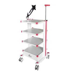 Mobiele Laparoscope Toren 4 Layer Medische Winkelwagen Endoscopie Endoscoop <span class=keywords><strong>Trolley</strong></span> Voor Verkoop - Product Image 4