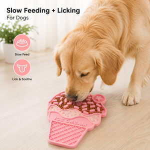 Ice Cream Silicone Dog Licking Mat Slow Feeder Puzzle Bowl <b>Suction</b> Non Slip Pet Feeding <b>Pad</b> for Indoor Outdoor - Product Image 1