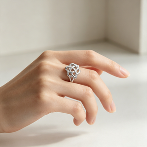 Personalized Custom 925 Sterling Silver Rhodium Plated Trendy Celtic Heart Knot <b>Ring</b> Comfortable Wear Tarnish Resistant Wedding - Product Image 2