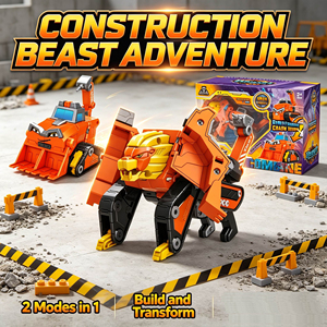 Juguete 2 en 1 Transformable, Robot León Fusionado, Vehículo de Construcción, Figura de Acción para Niños, Regalo para Niños - Product Image 6