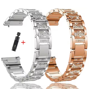Correas universales de reloj de diamantes para mujer de 18mm 20mm 22mm para <span class=keywords><strong>Amazfit</strong></span> Active <span class=keywords><strong>2</strong></span> para Redmi <span class=keywords><strong>Watch</strong></span> 5 Active 5 <span class=keywords><strong>Lite</strong></span> correas para Galaxy <span class=keywords><strong>Watch</strong></span> - Product Image 1