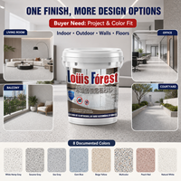 Peinture époxy imperméable pour sols en sable, disponible en huit couleurs, pour la rénovation de murs et sols intérieurs et extérieurs, et les projets décoratifs sur surfaces en ciment.