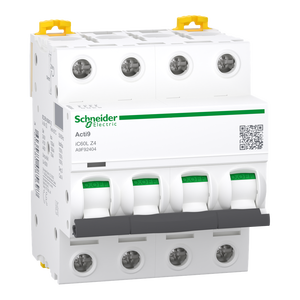 Interruptor Automático Eléctrico A9F92404 Acti9 IC60L Disj 4P 4A <span class=keywords><strong>Crbe</strong></span> Z Nuevo y Original con Garantía de un Año - Product Image 1