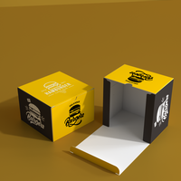 Boîtes à hamburger jetables personnalisées biodégradables de qualité alimentaire avec emballage pour frites