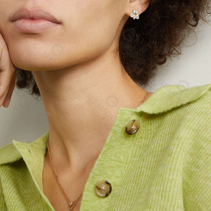 Pendientes de Diamantes de Oro de 18 Quilates con Diseño de <span class=keywords><strong>ANITA</strong></span> KO <span class=keywords><strong>Clara</strong></span>, Hechos a Mano en Latón, para Mujer, Ideales para Regalo, Fiestas y Uso Diario - Product Image 3