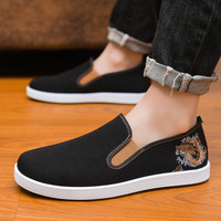 Chaussures décontractées pour hommes, style ancien de Pékin, respirantes, durables, à enfiler, imprimées, polyvalentes, à semelle souple, pour la marche en extérieur