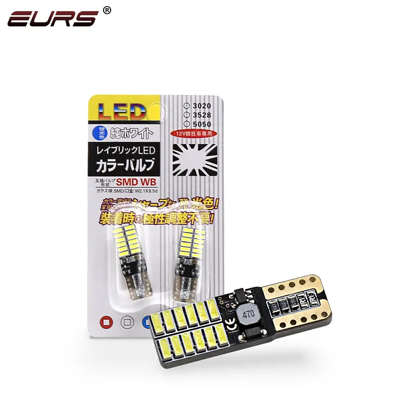 Super Heldere W5w T10 4014 24smd Autolichten Led Canbus <span class=keywords><strong>Auto</strong></span> T10 Led-lampen 194 168 4014 Car Side <span class=keywords><strong>Wedge</strong></span> licht Automotive