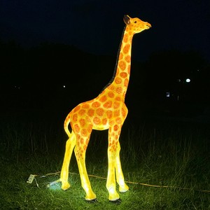 Simulación al aire libre animal jirafa decoraciones Gran fibra de vidrio escultura Parque centro comercial decoraciones - Product Image 2