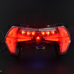 Luces traseras para motocicleta, lámpara de freno trasera con señal de giro, lente ahumada/transparente - Product Image 5