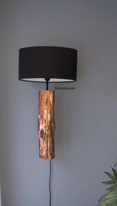 Lámpara de pared de planta de madera nórdica moderna, sombra de tormenta de lujo posmoderna, eléctrica para exteriores, Hotel, cabecera, artesanía decorativa - Product Image 4