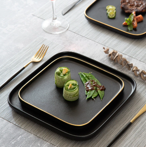 Ensemble de vaisselle en céramique écologique personnalisé, noir mat, texture premium, durable, sans BPA, de qualité alimentaire, pour hôtels - Product Image 2