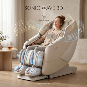 Silla de Masaje de Lujo 2026 Sonic Zero Gravity 4D con Ondas Sonoras, Estiramiento Tailandés, Amasamiento Shiatsu, Doble Núcleo, para el Hogar, BL-H867, para Pies - Product Image 4