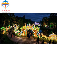 Lanternes en soie sur mesure, de grande taille, pour animaux de ferme, pour la décoration lumineuse de Noël et des fêtes annuelles.