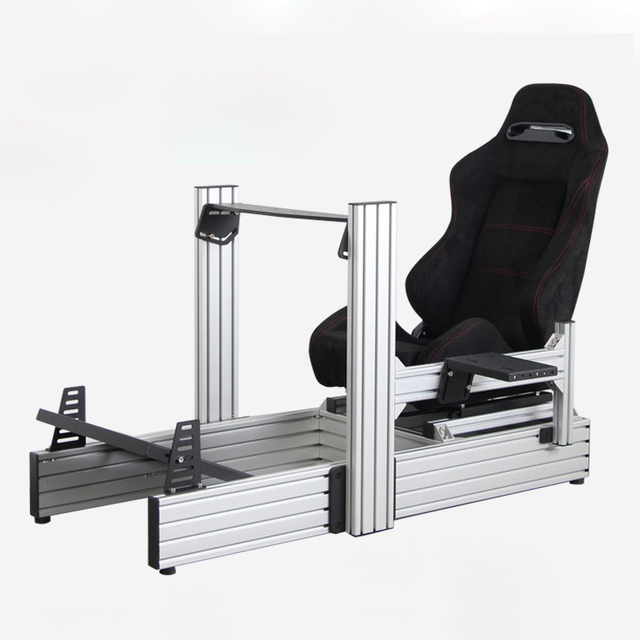 China Manufacturer Plus Version Racing Game Chair Industrial Aluminum Profile Simulator Steering Wheel Seat Bracket
