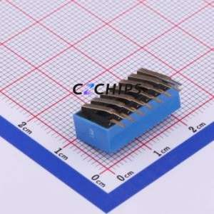 DA-07BP DIP Switch Through hole Component (THT) Switch Flat Toggle, Raised Type Single Pole Single Throw 7 2.54mm - Product Image 2