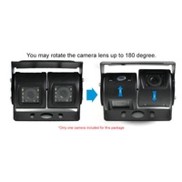 Moniteur de rétroviseur de voiture IPoster 7 pouces avec kit caméra de recul double articulée à 24 LED infrarouges