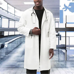 เสื้อโค้ทแลปแขนยาวสีขาวเสื้อ<span class=keywords><strong>โค</strong></span>้ทสำหรับห้องปฏิบัติการทางการแพทย์ของโรงพยาบาลเสื้อคลุมสีขาว - Product Image 2