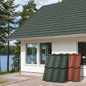 Teja de Techo con Recubrimiento de Piedra Estilo Romano, Lámina de Techo de Aluzinc Ignífuga y Anticorrosiva para Bungalow de <span class=keywords><strong>Playa</strong></span>, Pabellón, Villa Costera - Product Image 1
