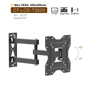 Charmount-soporte de pared giratorio para TV de alta calidad, montaje de pared con movimiento completo, venta al por mayor de fábrica