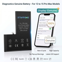 Baterai Bersertifikasi CE FCC MSDS UN38.3 untuk iPhone 12 13 13pro 14 15 Pro Max Diagnostik Baterai Asli Kapasitas Tinggi OEM ODM
