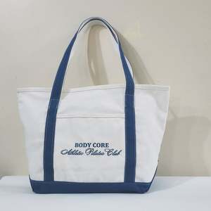 Sac fourre-tout en toile de coton biologique personnalisé avec poignée en corde, fermeture à glissière, design imprimé pour une utilisation publicitaire - Product Image 2