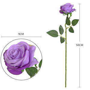 Rose artificielle à tige unique pour la décoration de la maison, cadeau de mariage ou de la Saint-Valentin, vente en gros en Chine - Product Image 4