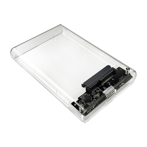 HDD Enclosure 2.5 Inch <b>SATA</b> USB3.0 External Hard <b>Drive</b> Case Transparent With Cable Included For Desktop Laptop Use - Product Image 3