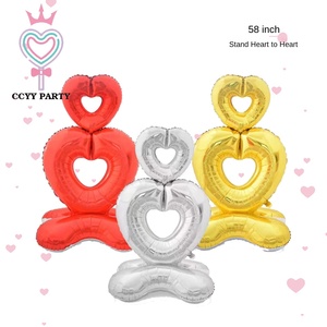 San valentino a forma di <span class=keywords><strong>cuore</strong></span> 58 pollici su misura in alluminio palloncini Cross-border all'ingrosso decorazione per feste - Product Image 3