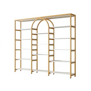 Présentoir de Salon, Meuble de Rangement pour Cosmétiques, Soins des Ongles et de la Peau, Étagère Lumineuse pour Salon de Coiffure - Product Image 1