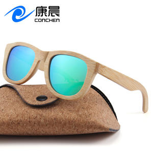 Lunettes de soleil en bambou unisexes, verres polarisés TAC UV400, monture ovale, pour la protection solaire, les voyages et la conduite, fabriquées à Wenzhou - Product Image 4