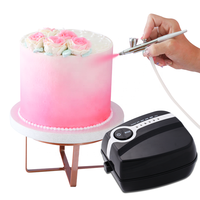 Komplettes Quadratisches Kunststoff-Kuchendekorations-Set mit Airbrush, Einstellbar, Einfaches Entformen für Professionelle Ergebnisse