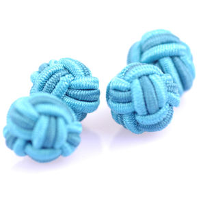 Gemelli Personalizzati in Seta Bicolore con Nodo per Uomo - Product Image 1