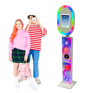 Dropshipping logotipo personalizado gratuito Ipad Lcd fotomatón alquiler comercial Shell Led Metal Control remoto Bluetooth/Wi-Fi - Product Image 4