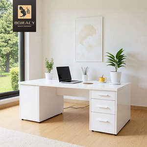 Table à ongles en MDF sur mesure - Plan de travail en <span class=keywords><strong>marbre</strong></span> artificiel + Tiroir de rangement intégré, Meubles de salon anti-rayures pour salons de <span class=keywords><strong>manucure</strong></span> - Product Image 1