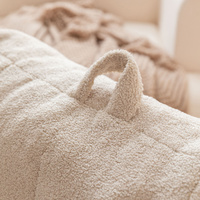 Pouf d'intérieur en tissu fourrure le plus vendu, rembourré de mousse, doux et confortable pour salon, décoration d'hiver, mobilier d'intérieur