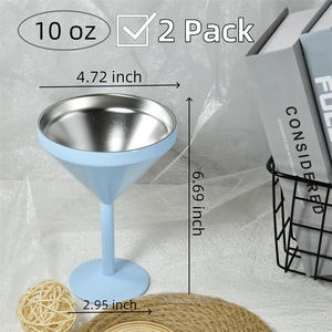 Термостакан для мартини из нержавеющей стали, 10 унций, с крышкой, для коктейлей и вечеринок - Product Image 2