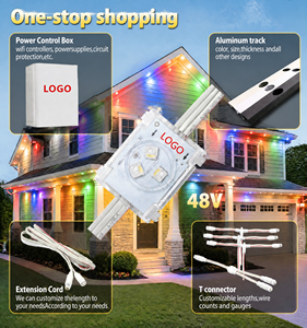 Lumières ponctuelles extérieures permanentes Rgbic 20 mm 48 V 3 fils 4 fils IP68 pour la décoration des avant-toits, lumières de Noël pour la maison - Product Image 5