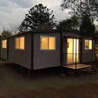 Maison conteneur extensible FLKT à construction rapide, 2 chambres : Maison préfabriquée de luxe de 40 pieds pour une vie moderne et un déploiement rapide, maison modulaire