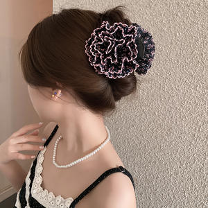 Pinzas de Pelo Grandes con Flores Plisadas Estilo Hawaiano para Niñas, Venta al Por Mayor - Product Image 5