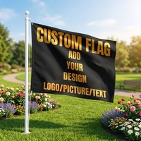 Bendera Promosi Kustom Merah Putih Biru Hijau Bendera Kebanggaan Promosi Taman 5 Bintang Tiang Bendera 3x5ft dengan logo Cetak Kustom