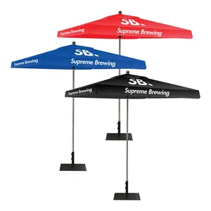 Customized Solution Dyed Acrylic Polyester Fabric Sun Patio Garden Replacement Canopy Square Umbrella With Color Print