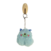 Porte-clés en peluche personnalisé avec logo, 2 couleurs, petit monstre, 7 cm, jouets en peluche mignons pour enfants, vente en gros