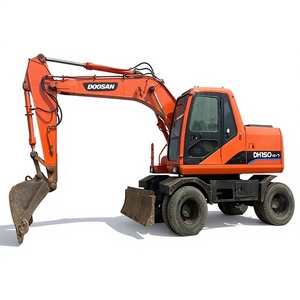 รถขุด Doosan DH150W แบบ 7 ล้อ พร้อมบุ้งขุด น้ำหนักใช้งาน 15 ตัน เครื่องยนต์คัมมินส์ ปั๊มไฮดรอลิกคาวาซากิ - Product Image 1