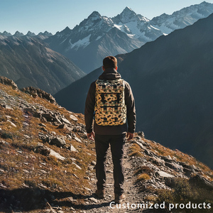 Mochila Geométrica Oxford Ripstop Ligera, Resistente e Impermeable con Capacidad de 20-37L, Cierre de Cremallera para Viajes y Uso al Aire Libre - Product Image 3