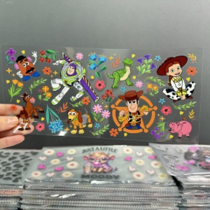 <span class=keywords><strong>Film</strong></span> transparent autocollant UV DTF à motif <span class=keywords><strong>cowboy</strong></span>, imperméable, à forte adhérence, pour gobelets – Vente en gros - Product Image 2