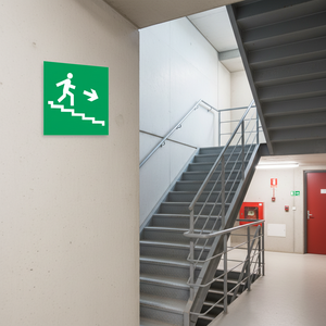 Scale di emergenza in alto a destra in alluminio 250x250mm - Product Image 3