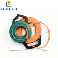 YILI Tige de tirage flexible robuste en composite de fibre de verre de 50 pieds pour électricien professionnel, pour le tirage de câbles et le câblage mural